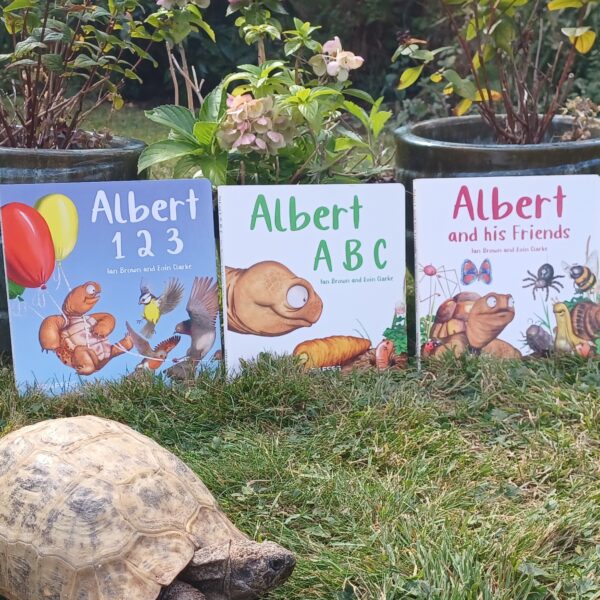 Albert with 3 board books